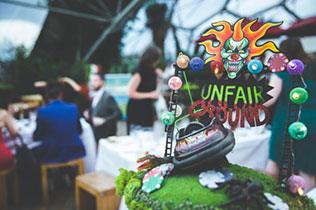 свадьба в оранжерее, декор столов