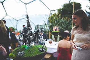 свадьба в оранжерее, декор столов