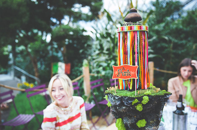 свадьба в оранжерее, декор столов