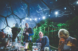 свадьба в оранжерее, вечерние огни