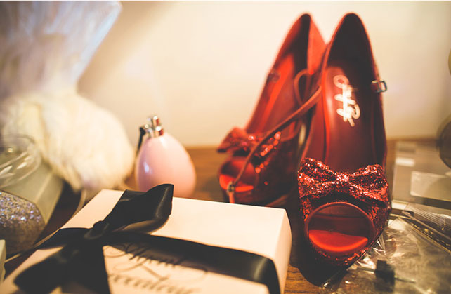 свадьба в оранжерее, туфли невесты