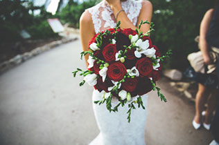 свадьба в оранжерее, букет невесты