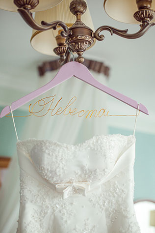 свадьба в пастельных тонах, платье невесты