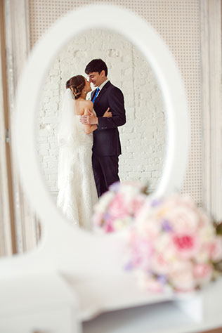 свадьба в пастельных тонах, жених и невеста