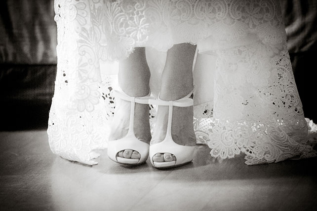 Свадьба в Пьемонте, босоножки невесты