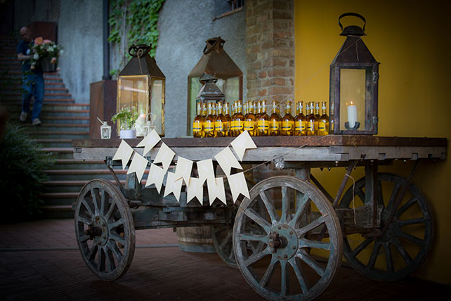 Свадьба в Пьемонте, тележка с напитками