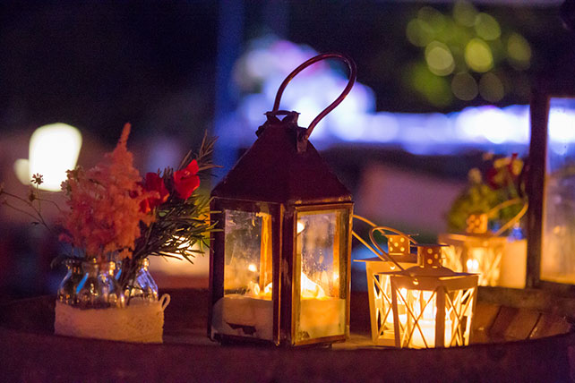Свадьба в Пьемонте, фонарики в декоре свадьбы