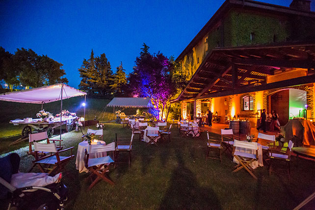 Свадьба в Пьемонте, декор террасы