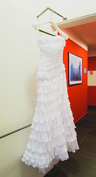 свадьба в Праге, платье невесты