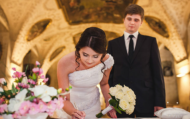 свадьба в Праге, церемония