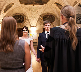 свадьба в Праге, церемония