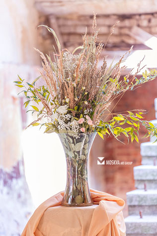 свадьба в разрушенной усадьбе, декор церемонии