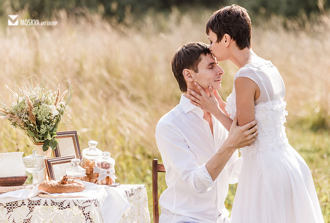 свадьба в разрушенной усадьбе, фотосессия жениха и невесты