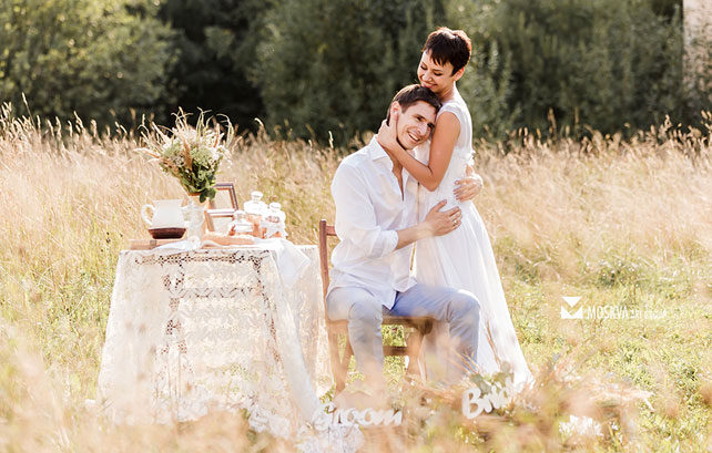 свадьба в разрушенной усадьбе, фотосессия жениха и невесты