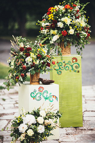 свадьба в русском стиле, декор церемонии