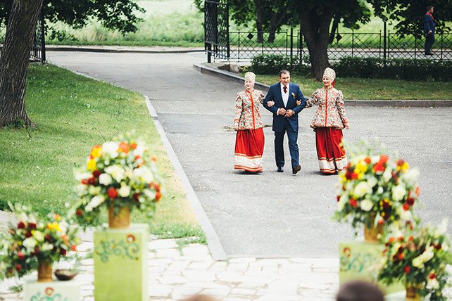 свадьба в русском стиле, церемония