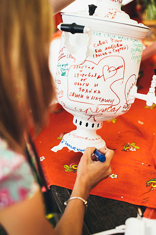 свадьба в русском стиле, альтернатива книге пожеланий