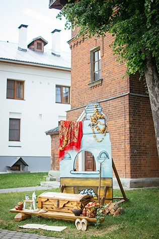 свадьба в русском стиле, фотозона