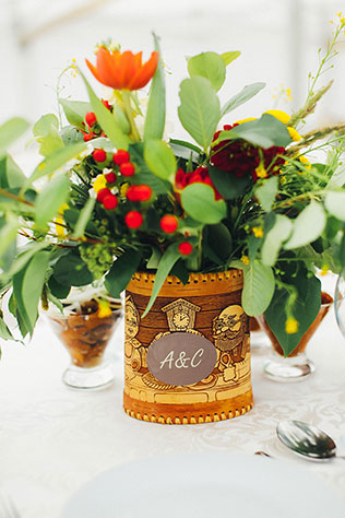 свадьба в русском стиле, декор стола