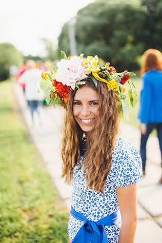свадьба в русском стиле, декор стола