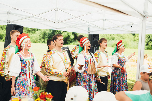 свадьба в русском стиле, второй день