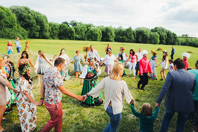 свадьба в русском стиле, второй день