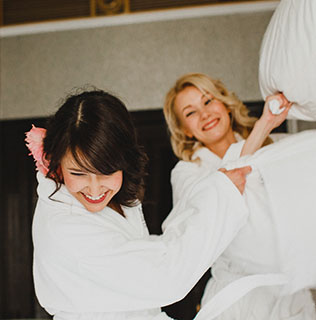 свадьба в синем цвете, утро невесты