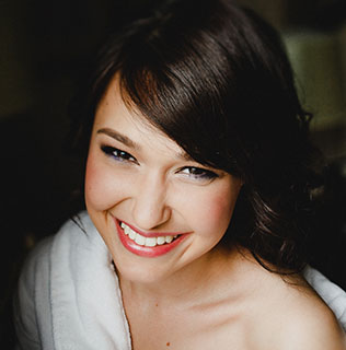 свадьба в синем цвете, макияж невесты