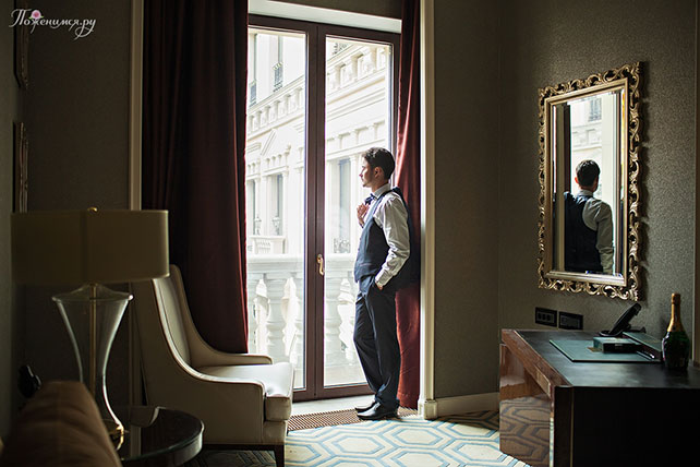 свадьба в синем цвете, образ жениха