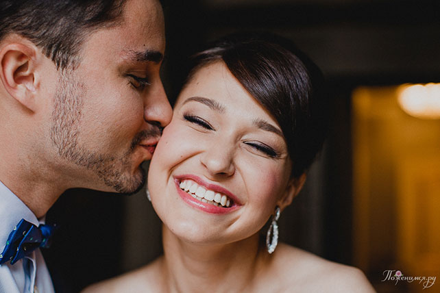 свадьба в синем цвете, жених и невеста