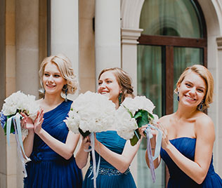 свадьба в синем цвете, декор церемонии