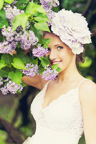 свадьба в сиреневом саду, образ невесты