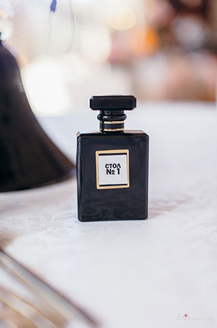 Свадьба в стиле Chanel, номер стола