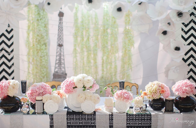 Свадьба в стиле Chanel, флористика