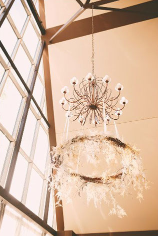 свадьба в стиле эко-рустик с бирюзовыми акцентами, декор зала