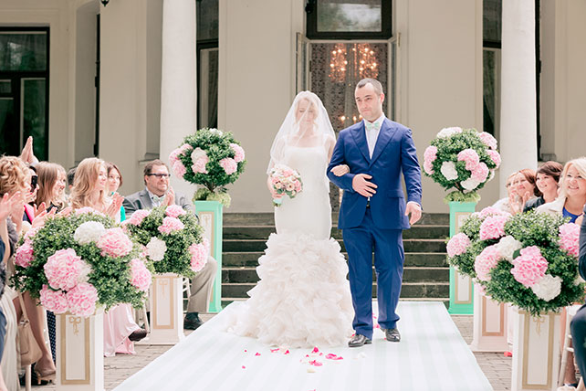 Свадьба в стиле французского кондитерского дома Ladurée, церемония