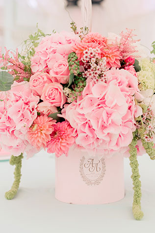 Свадьба в стиле французского кондитерского дома Ladurée, флористика