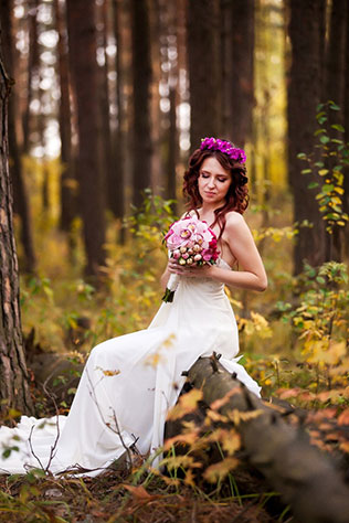 свадьба в стиле Оскар, образ невесты