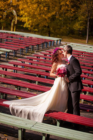 свадьба в стиле Оскар, фотосессия жениха и невесты