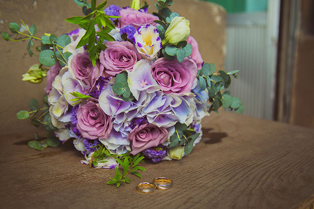 свадьба в стиле поп-арт, букет невесты