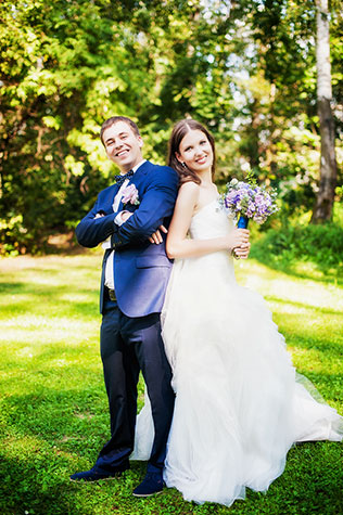 свадьба в стиле поп-арт, жених и невеста