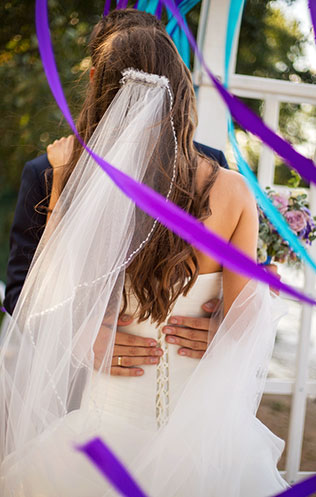 свадьба в стиле поп-арт, церемония