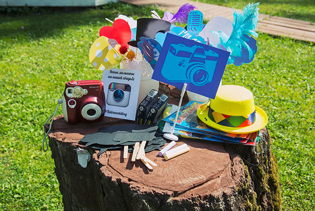 свадьба в стиле поп-арт, аксессуары для фотосессии