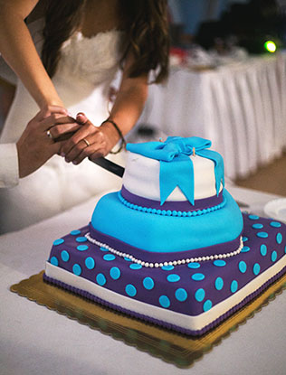 свадьба в стиле поп-арт, торт