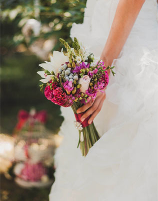 свадьба в стиле прованс, букет невесты