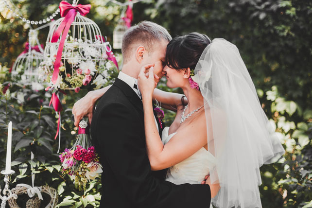 свадьба в стиле прованс, жених и невеста