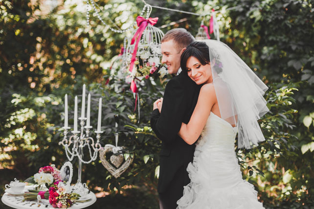 свадьба в стиле прованс, жених и невеста