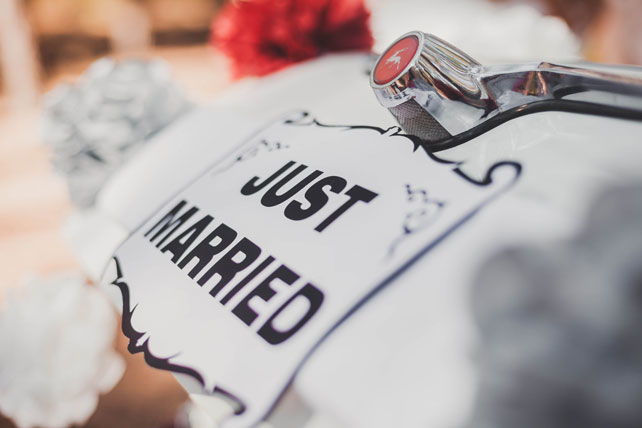 свадьба в стиле прованс, таблички на транспорт