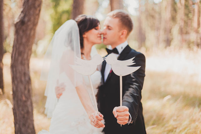 свадьба в стиле прованс, жених и невеста