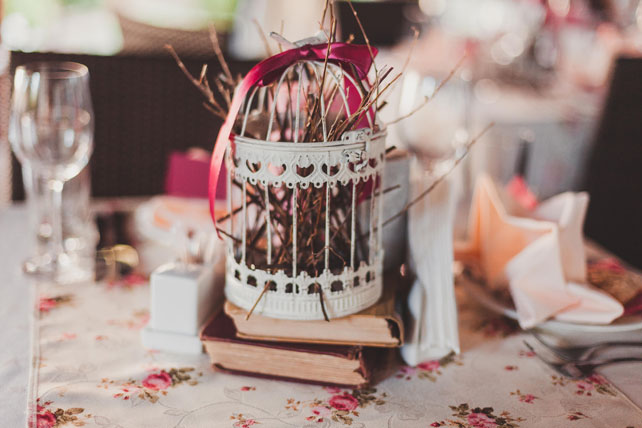 свадьба в стиле прованс, винтажная клетка в декоре